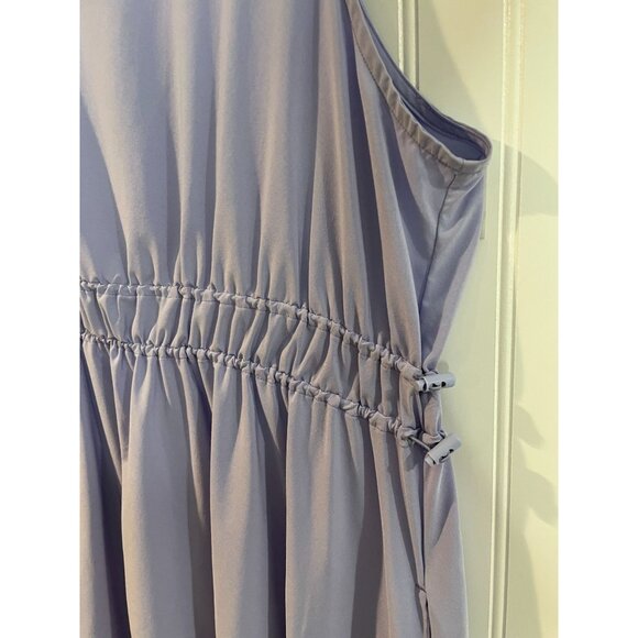 Zella Lavender Sleeveless Midi Dress With Cinched Waist & Pockets Size Large - Picture 4 of 11